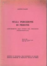 Sulla percezione di persone. Estratto dalla 