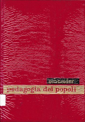 Pedagogia dei popoli - Friedrich Schneider - copertina