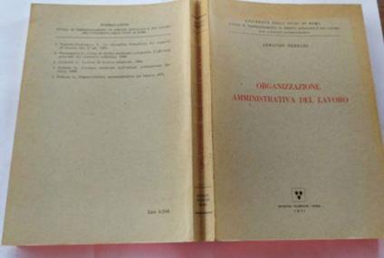 Organizzazione amministrativa del lavoro - Armando Ferrari - copertina