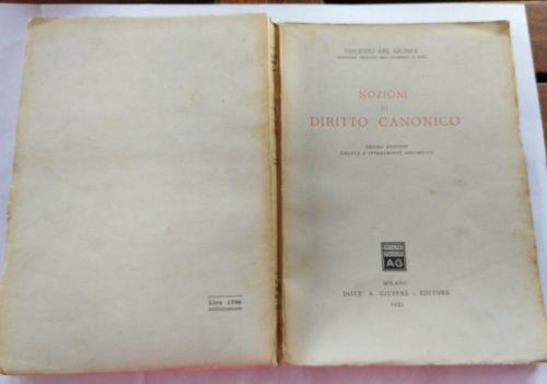 Nozioni di diritto canonico - Vincenzo Del Giudice - copertina