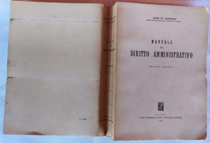 Manuale di Diritto Amministrativo - Aldo M. Sandulli - copertina