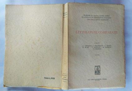 Letterature comparate - copertina