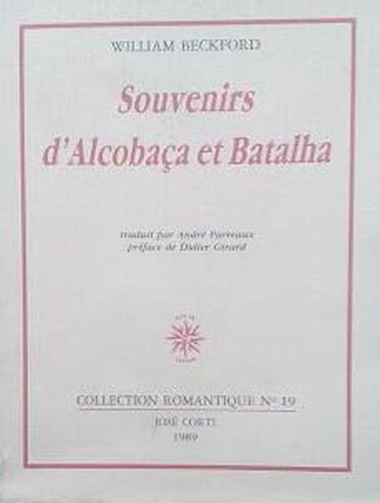 Souvenirs d'Alcobaça et Batalha - William Beckford - copertina