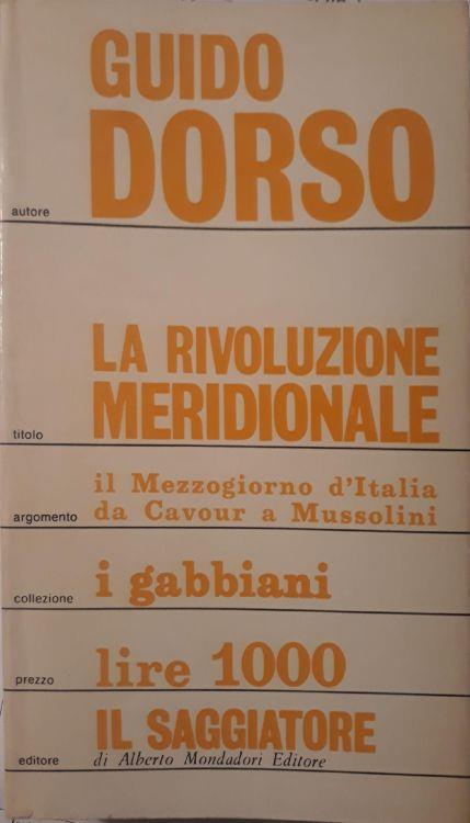 la Rivoluzione Meridionale - Guido Dorso - copertina
