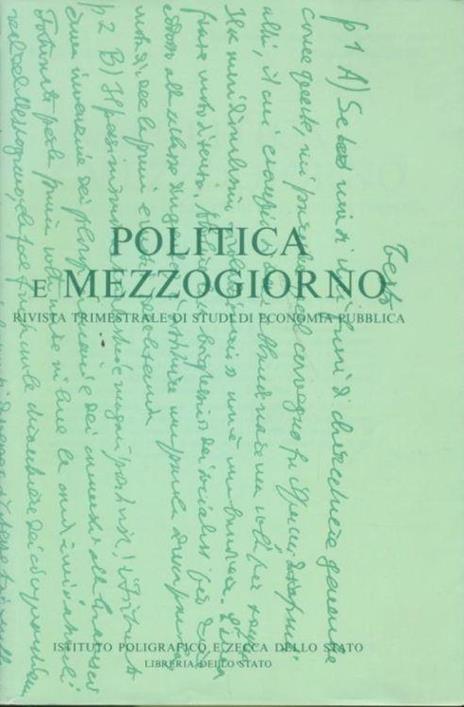 Politica e Mezzogiorno. Anno V. N. 3 - Beniamino Finocchiaro - copertina
