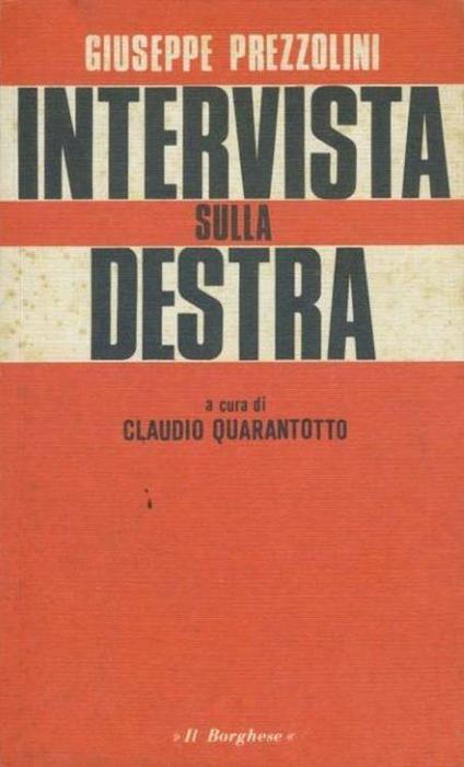 Intervista sulla destra - Giuseppe Prezzolini - copertina