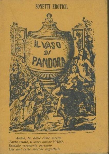 Il vaso di Pandora. Sonetti erotici - copertina