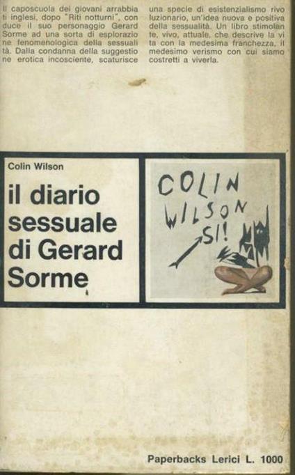 Il diario sessuale di Gerard Sorme - Colin Wilson - copertina