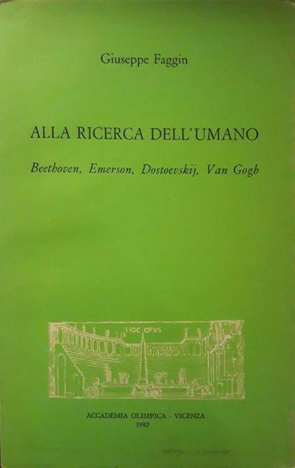 Alla ricerca dell'umano - Giuseppe Faggin - copertina