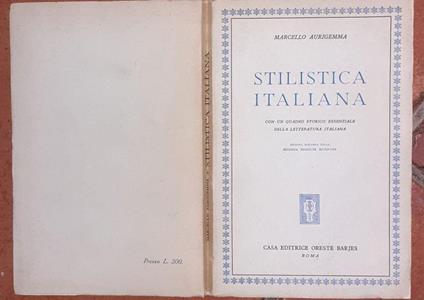 Stilistica italiana - Marcello Aurigemma - copertina