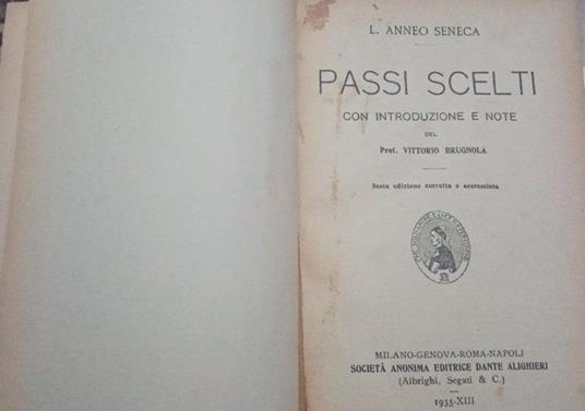 L. Anneo Seneca Passi scelti - copertina