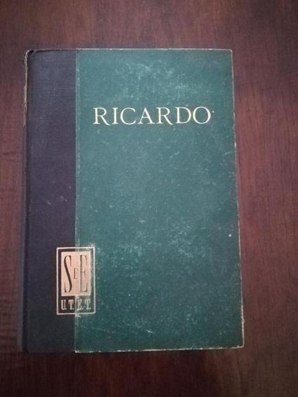 Principi dell'economia politica - David Ricardo - copertina