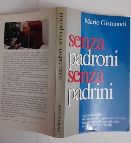 Senza padroni senza padrini - Mario Gismondi - copertina