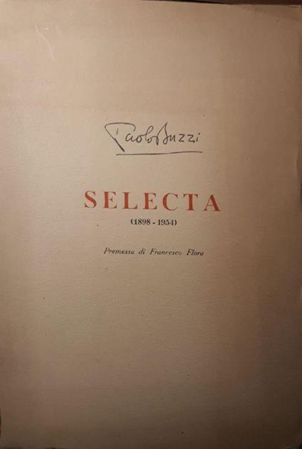 Selecta (1898 - 1954) - Paolo Buzzi - copertina