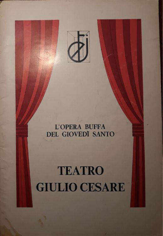 L' opera buffa del giovedì santo: stagione 1980-81 - Roberto De Simone - copertina