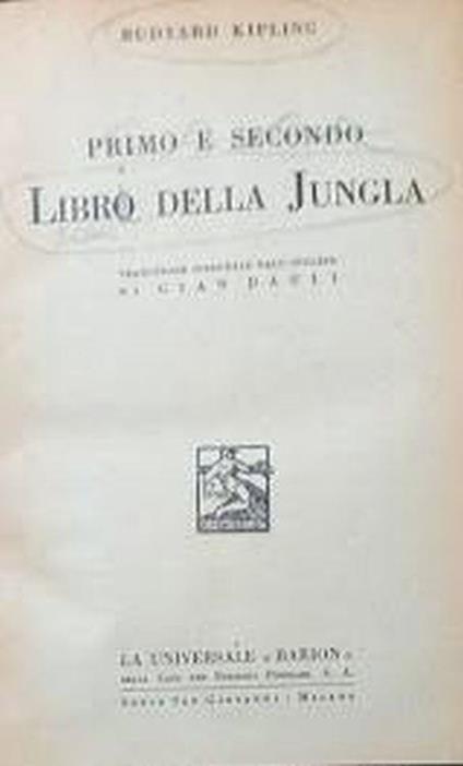 Primo e secondo Libro della Jungla - Rudyard Kipling - copertina