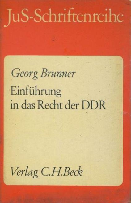 Einfuhrung in das Recht der DDR - copertina