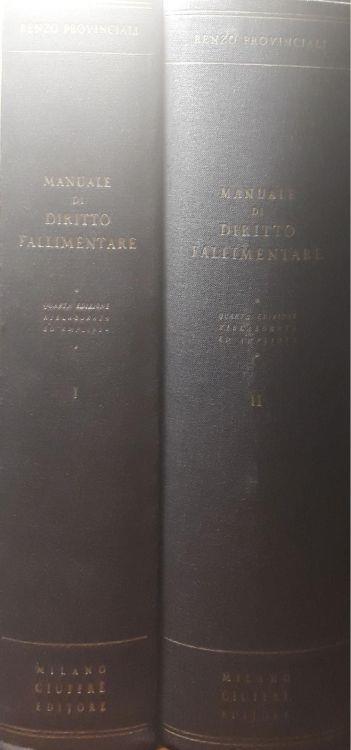 Manuale di diritto fallimentare (Volume I e II) - Renzo Provinciali - copertina