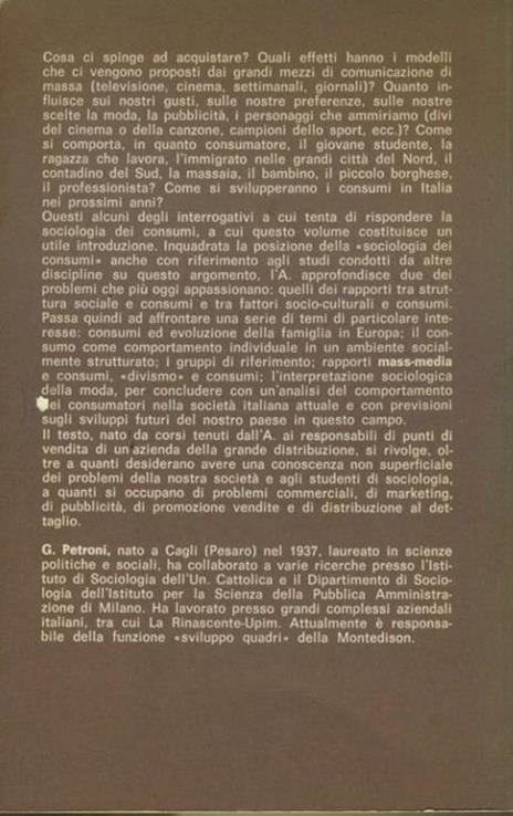 La sociologia dei consumi - 2