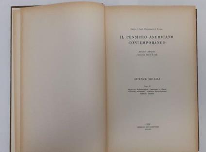 Il pensiero americano contemporaneo - Ferruccio Rossi-Landi - copertina