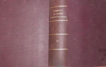 Commento al codice di procedura penale . Volume IV - A. N. Fabian - copertina