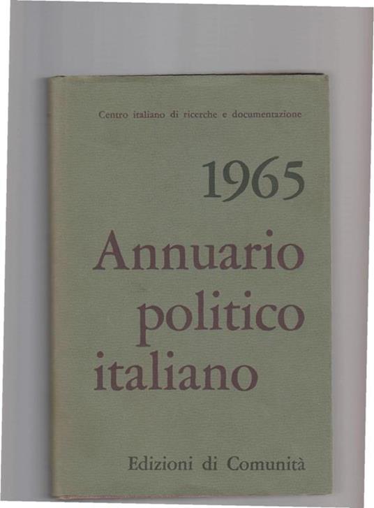 Annuario Politico Italiano 1965 - copertina