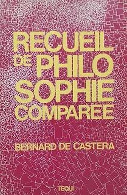 Recueil de Philosophie Comparé - copertina