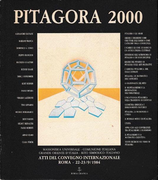Pitagora 2000. Atti del Convegno Internazionale Roma 22-23 Settembre 1984 - copertina