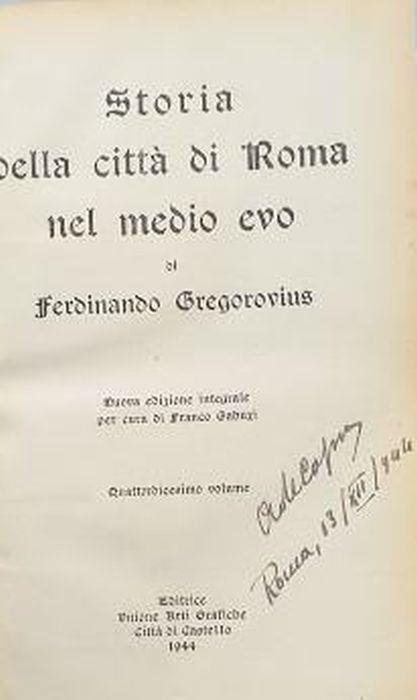 Storia della città di Roma nel medio evo, volume XIV - Ferdinand Gregorovius - copertina