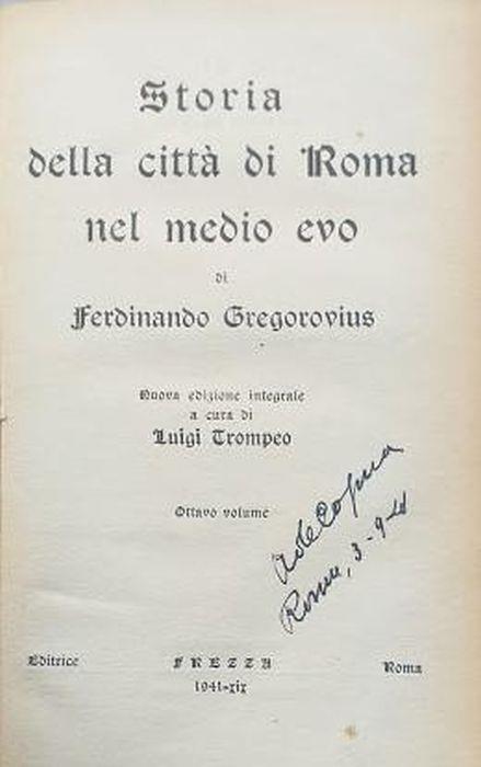 Storia della città di Roma nel medio evo, volume IX - Ferdinand Gregorovius - copertina