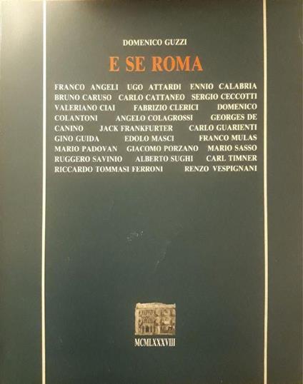 E se Roma - Domenico Guzzi - copertina