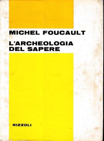 L' archeologia del sapere - Michel Foucault - copertina