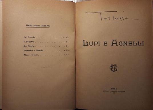 Lupi e agnelli - Trilussa - copertina