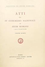 Atti del IV Congresso Nazionale di Studi Romani, vol. 4