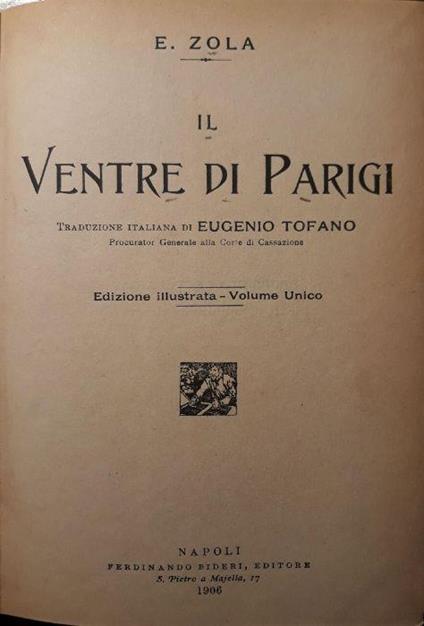 Il ventre di Parigi - Émile Zola - copertina