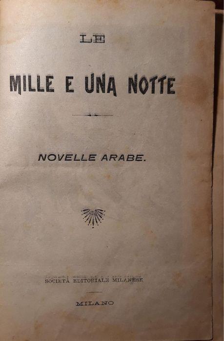 Le mille e una notte: novelle arabe - copertina