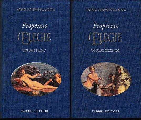 Elegie, due volumi. Testo Latino a fronte - Properzio Sesto - copertina