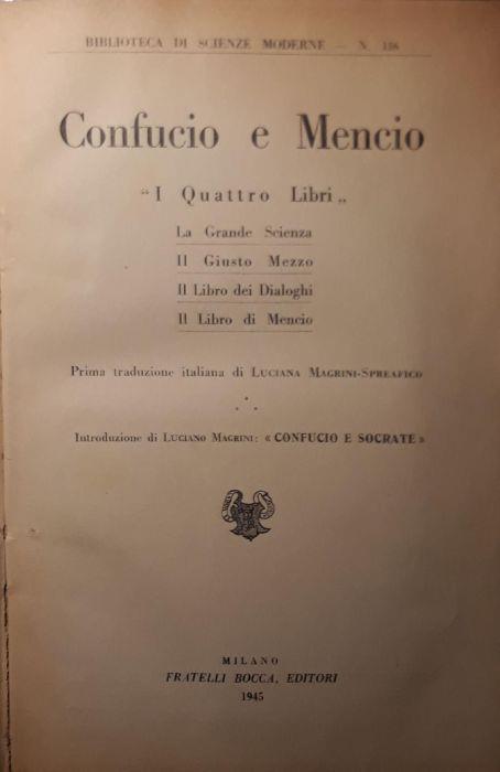 I quattro libri - Confucio - copertina