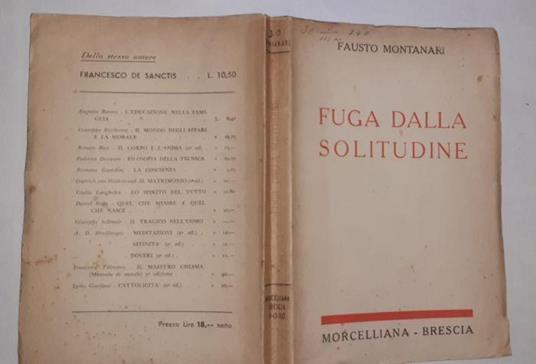 Fuga dalla solitudine - Fausto Montanari - copertina