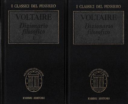 Dizionario filosofico, due volumi - Voltaire - copertina