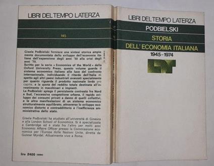 Storia dell'economia italiana 1945-1974 - Podbielski - copertina