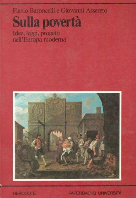 Sulla povertà, idee, leggi, progetti nell'Europa moderna - copertina