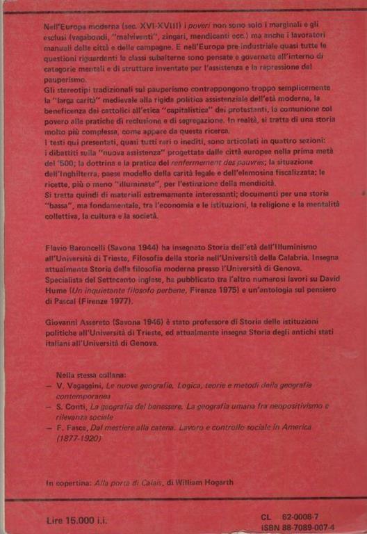 Sulla povertà, idee, leggi, progetti nell'Europa moderna - 2