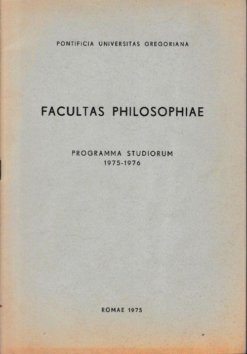 Facultas philosophiae. Programma studiorum 1975-1976 - Peter Henrici - copertina