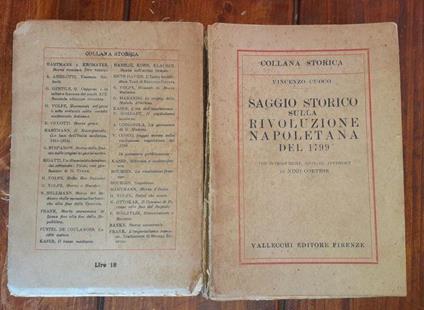 Saggio storico sulla rivoluzione napoletana del 1799 - Vincenzo Cuoco - copertina