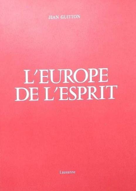 L' Europe de l'Esprit - Jean Guitton - copertina