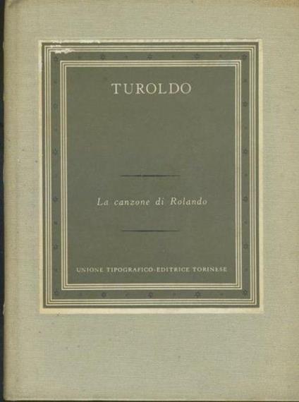 La canzone di Rolando - Turoldo - copertina