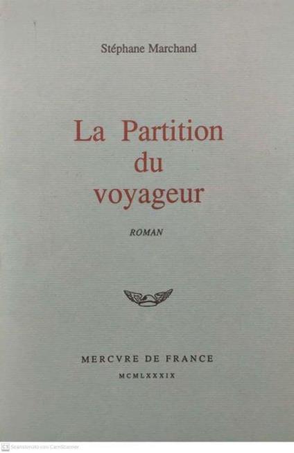 La Partition du voyageur - copertina