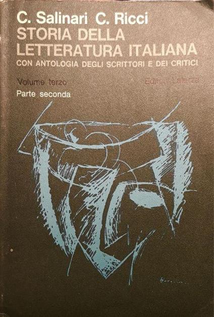 Storia della letteratura italiana (volume terzo) - Carlo Salinari - copertina