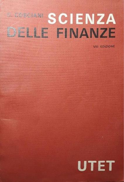 Scienza delle finanze - Cesare Cosciani - copertina